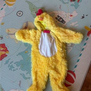 Kids Yellow Fuzzy Chicken Costume